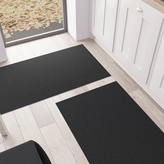 Tappeto da cucina 52 x 140 cm - Lavabile e Antiscivolo - Nero