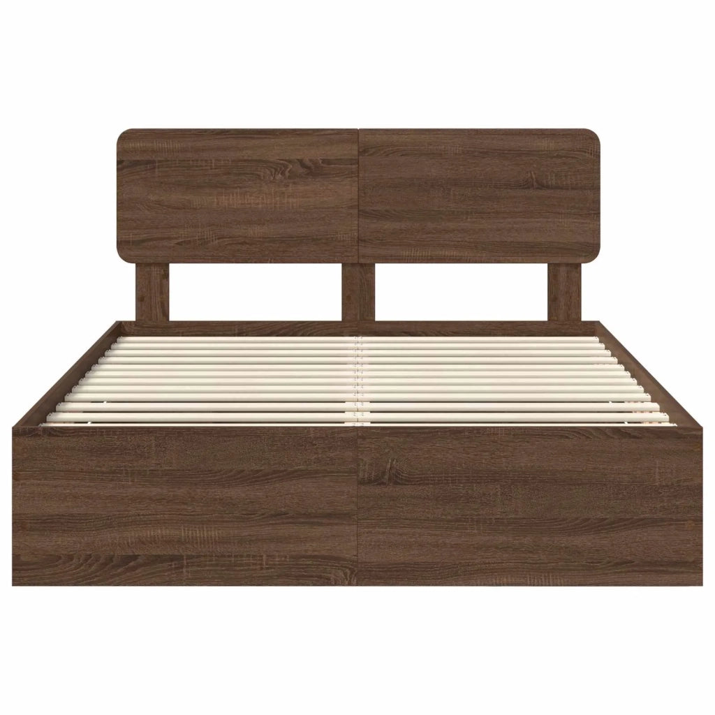 Struttura del letto con cassetto Quercia marrone 140 x 190 cm 3412191