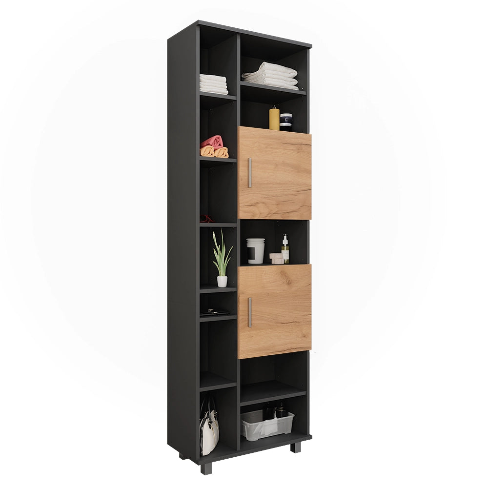 Vicco Mobile alto Antracite/quercia dorata 60.2 x 190 cm