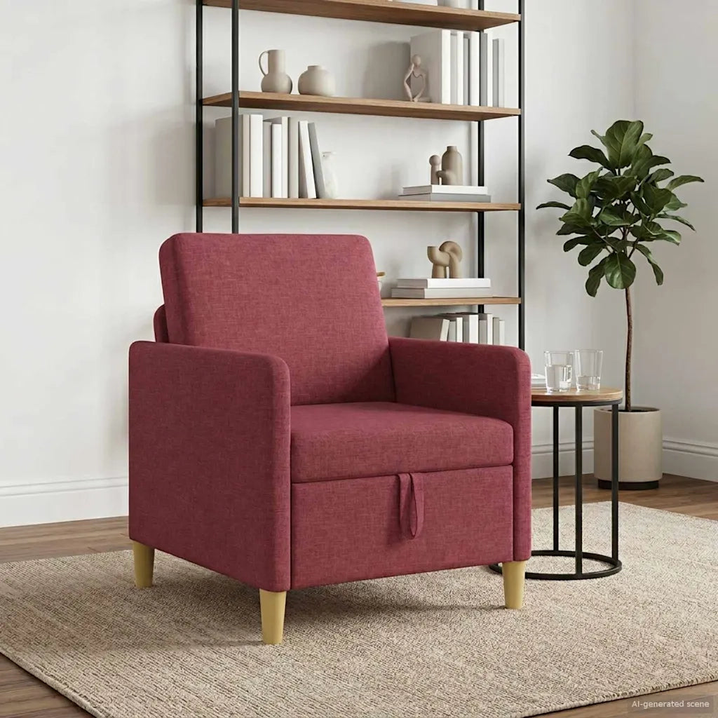 Divano con Storage Rosso Vino 72 x 78 x 87 cm Poliestere 42036866