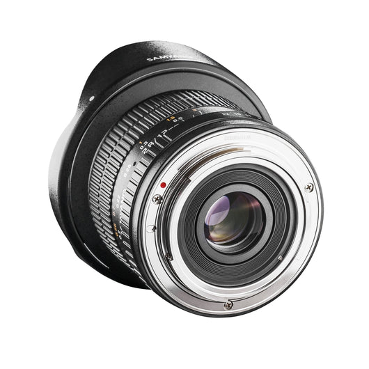 MF 12mm F2.8 Fisheye Canon EF - Angolo di campo di 180° - Alta velocità - Messa a fuoco manuale - Adatto per architettura, arte, paesaggio - Con borsa e coperchio di protezione