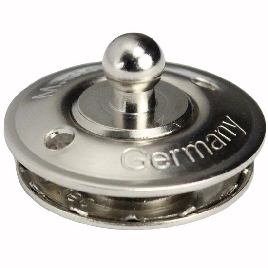 10 pezzi di chiusura per stoffe inferiore, grande 20 mm - ottone verniciato