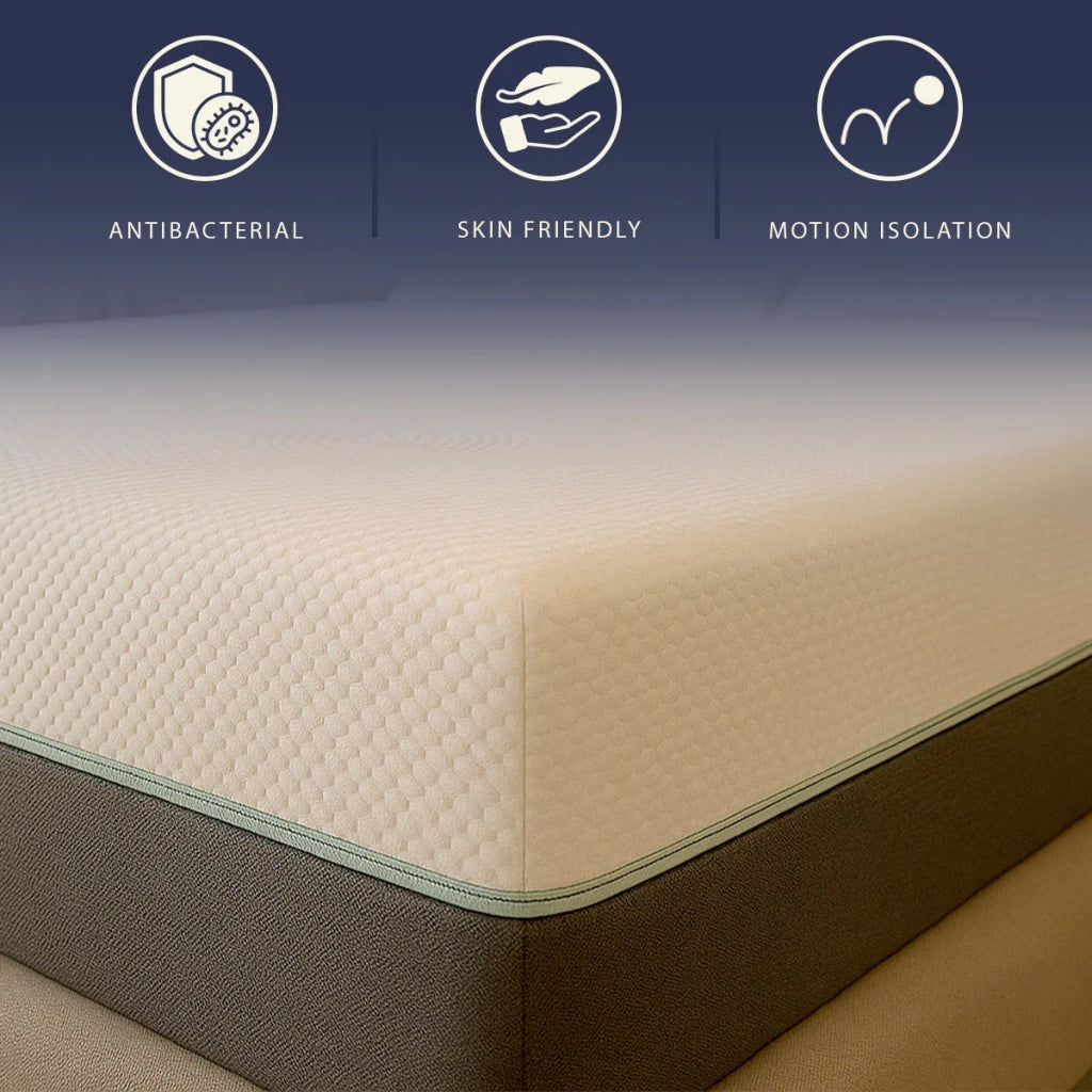 Materasso 140x200 Molle e Memory Foam Alto 25 cm | Anallergico, Traspirante, Sfoderabile | Prodotto in Italia