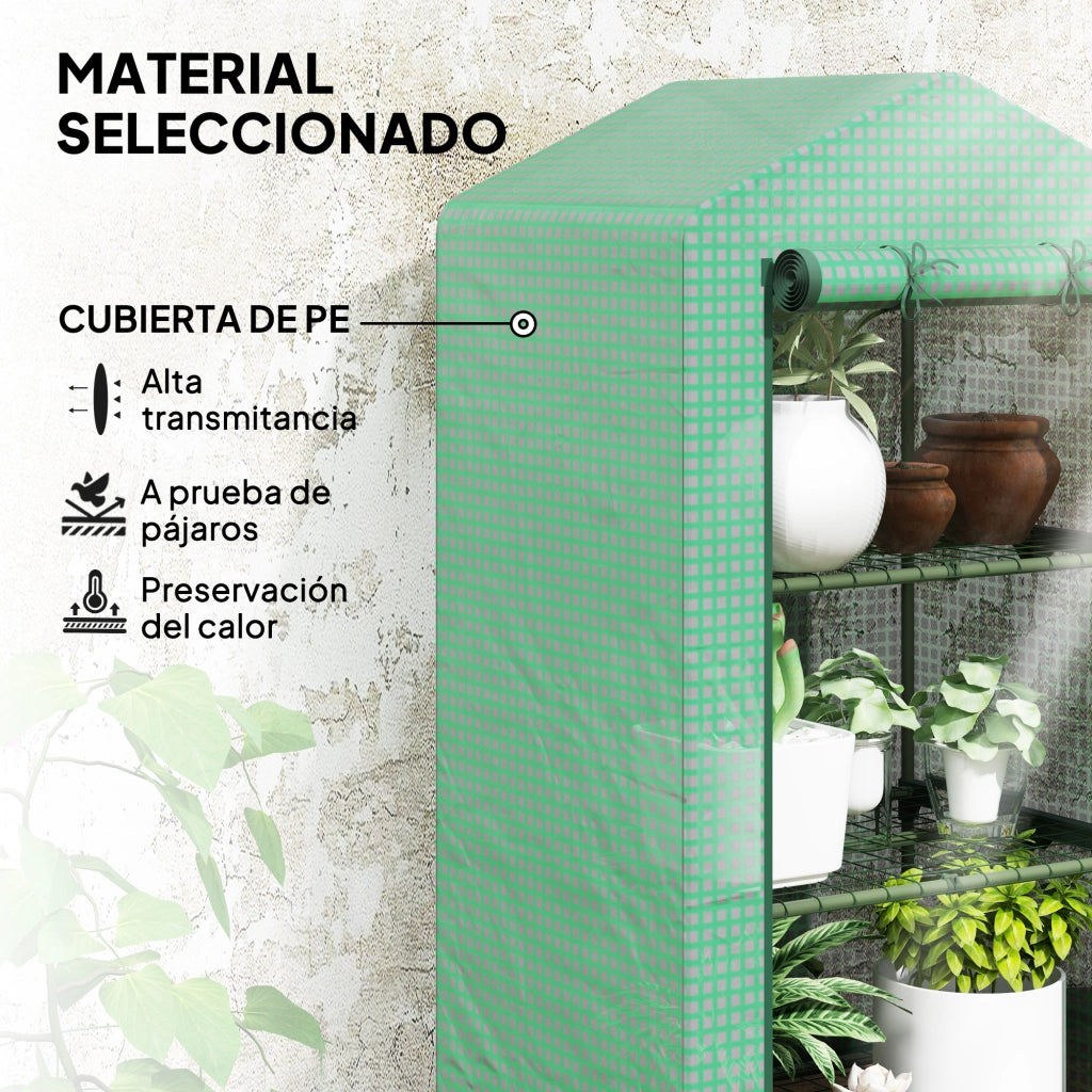 Serra Giardino 3 Livelli ¨C Zephmum ¨C Verde 69x49x125 cm