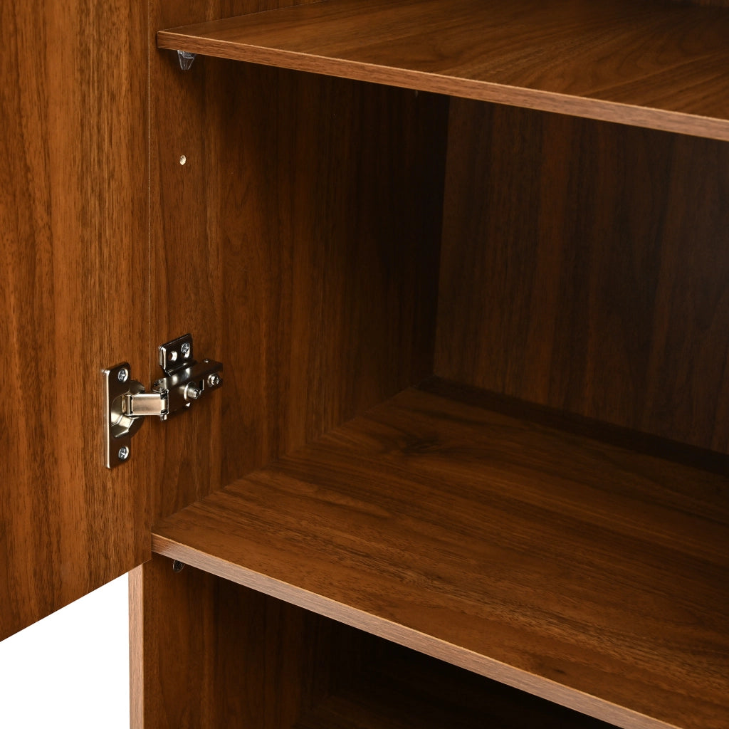 Set Ingresso con Specchio, Appendiabiti, Scarpiera, Panca e LED ¨C MINIMAL ¨C 6 Ganci, Bianco