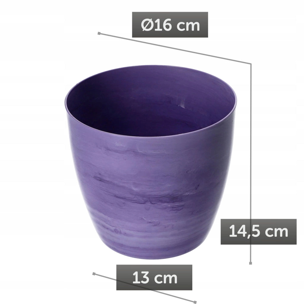 Coprivaso KADAX da 16 cm, vaso da fiori in marmo viola, supporto per fiori da soggiorno