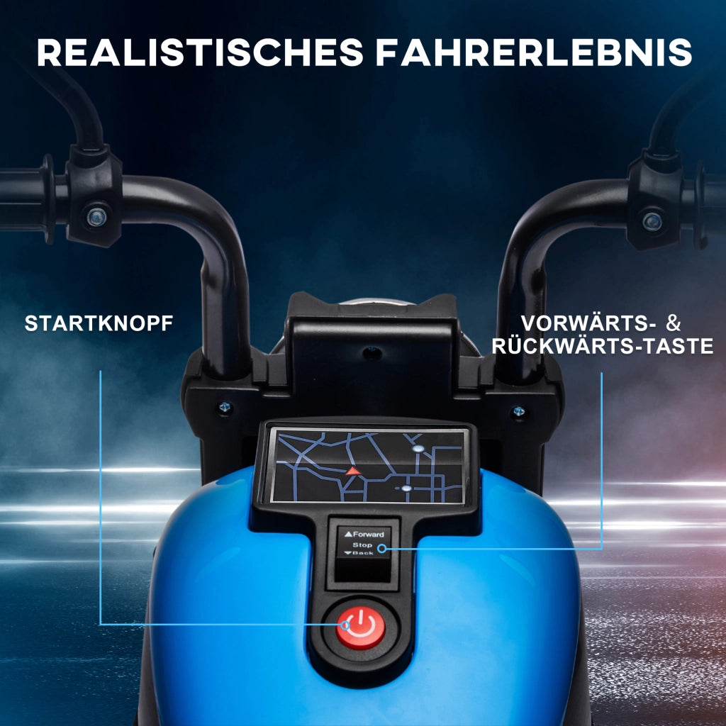 Motocicletta Elettrica per Bambini ¨C Zephmum ¨C Blu e Nero