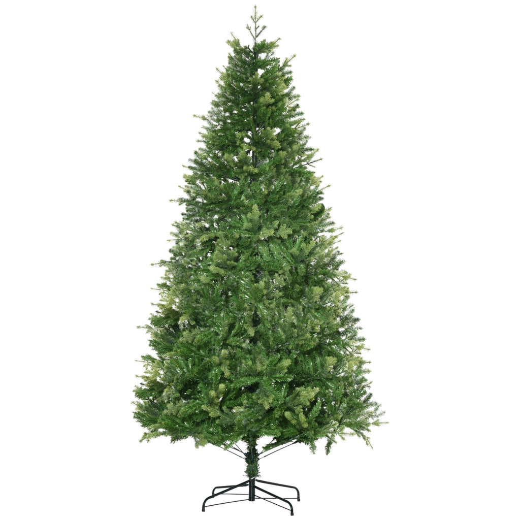 EasyComfort Albero di Natale Artificiale e Ignifugo per Interni con 2056 Rami e Base in Metallo, Ø124x228 cm, Verde