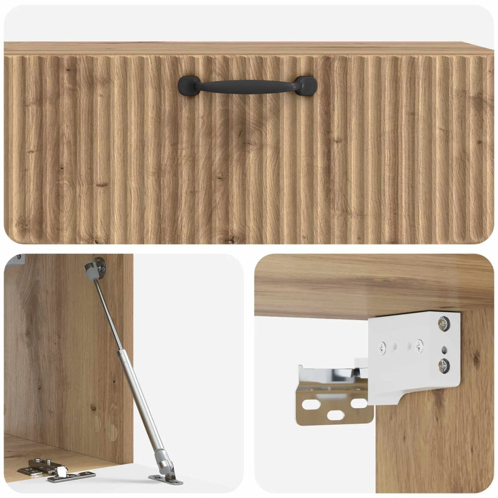 Mobile Porta TV da Muro Rovere Artigianale 98 x 31 x 30 cm