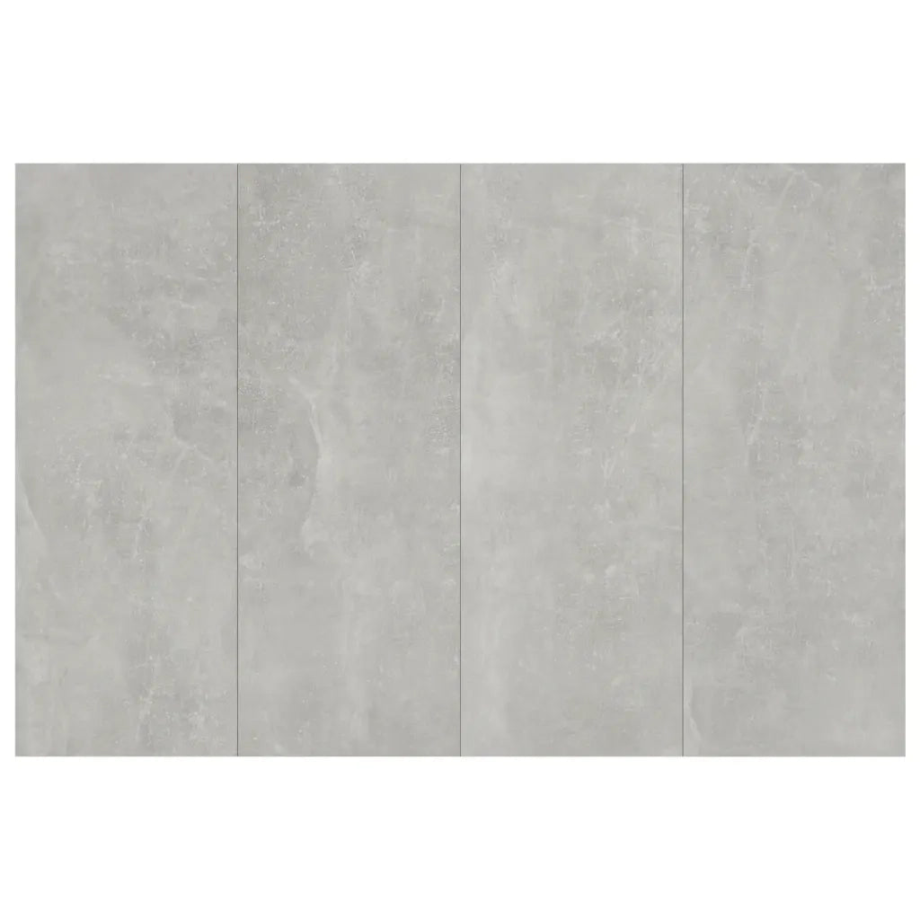 Testiera Letto con Comodini in Legno Multistrato Grigio Cemento 3115679