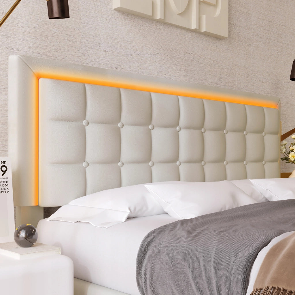 Letto contenitore 180x200 LED Bianco - Xylo