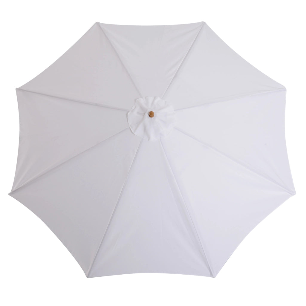 Ombrellone da giardino esterno ?300 cm ¨C zephmum ¨C bianco, legno, techo ventilado, poste smontabile