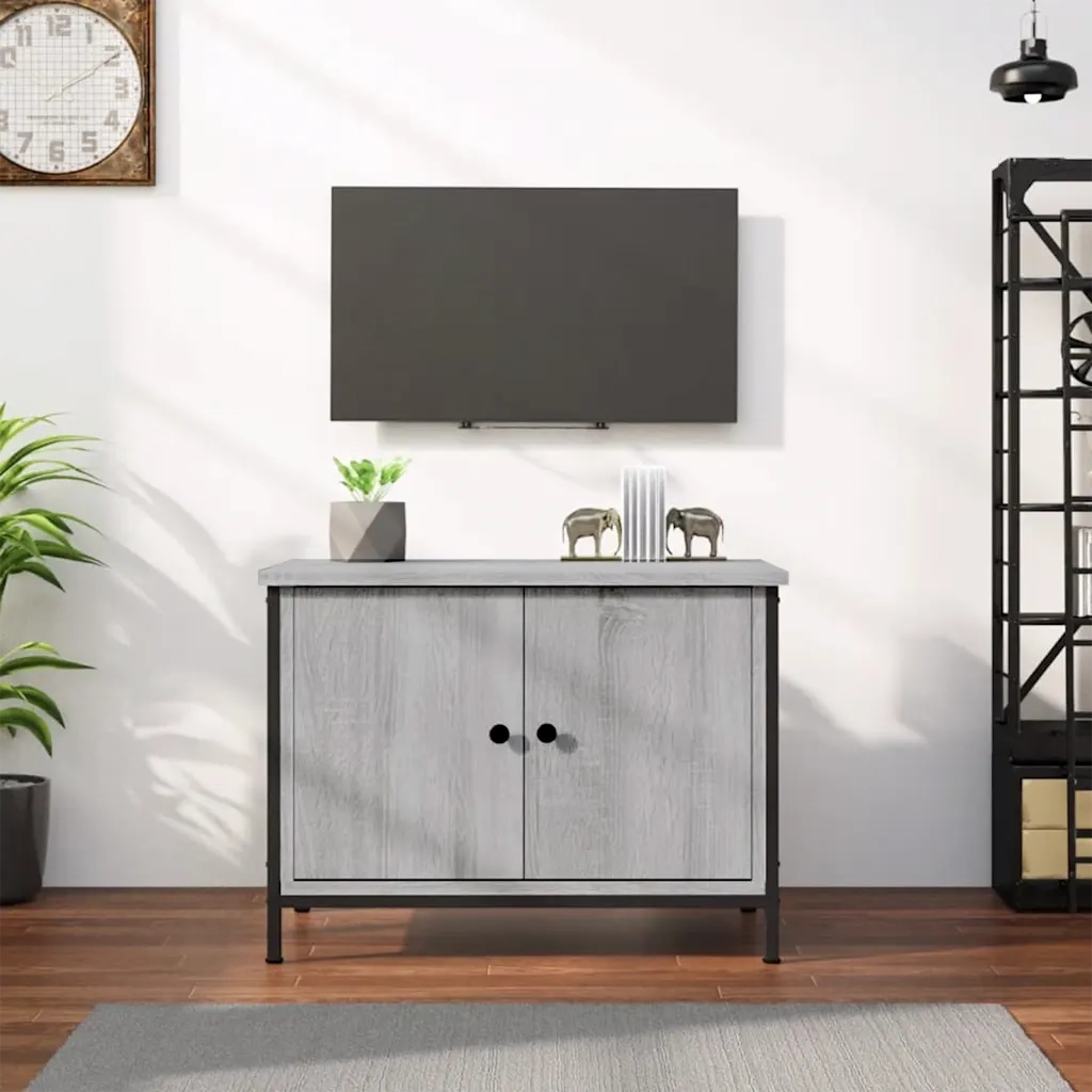 Mobile TV con Ante-Credenza per TV Grigio Sonoma 60x35x45 cm Legno Multistrato