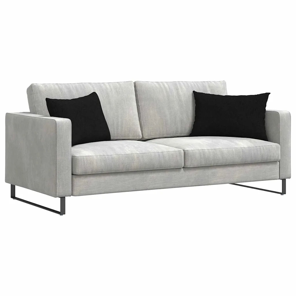 Cuscini da Divano 2 pcs Nero 60 x 40 cm Tessuto
