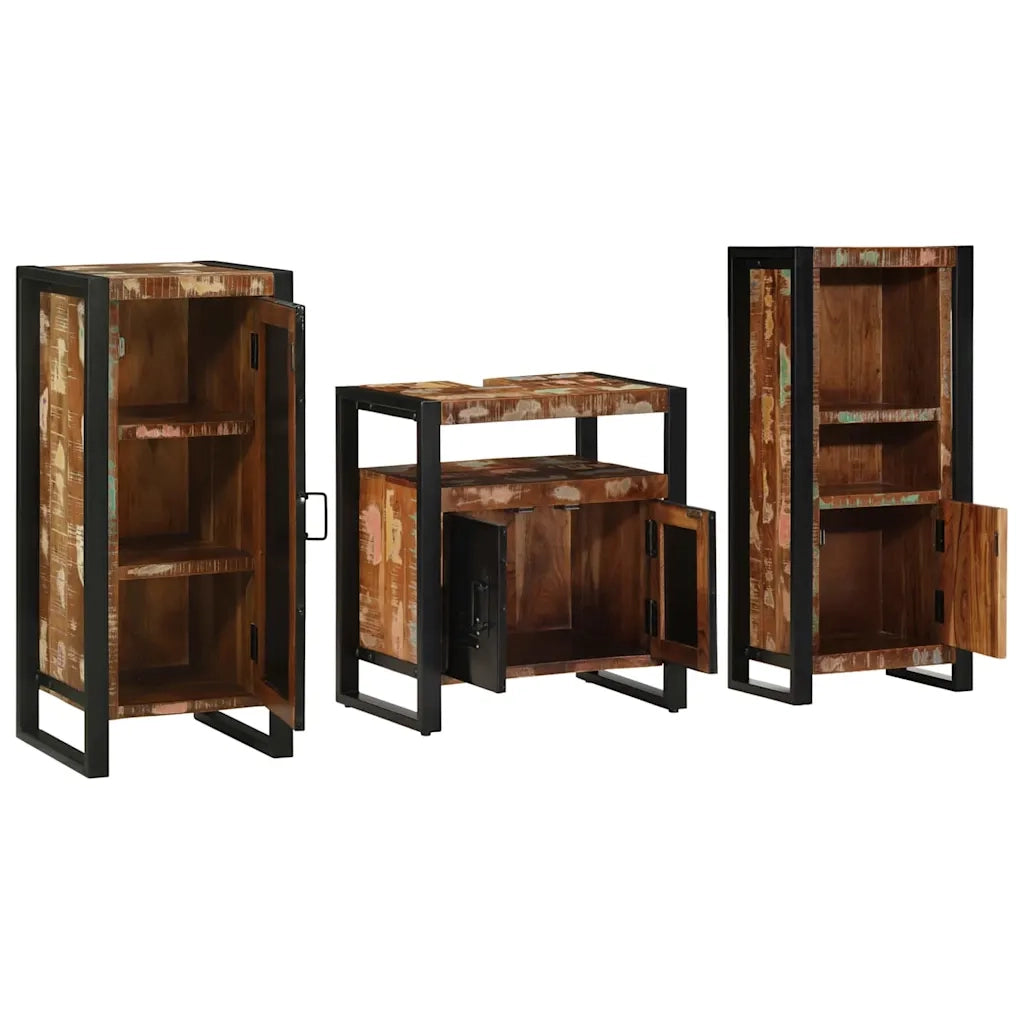 Set di mobili per il bagno 3 pcs Legno Recuperato Massello 3305621