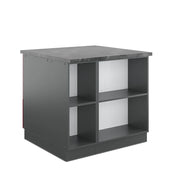 Isola cucina Fame-Line Bordeaux lucido/Antracite 90 cm con cassetto, senza piano di lavoro Vicco