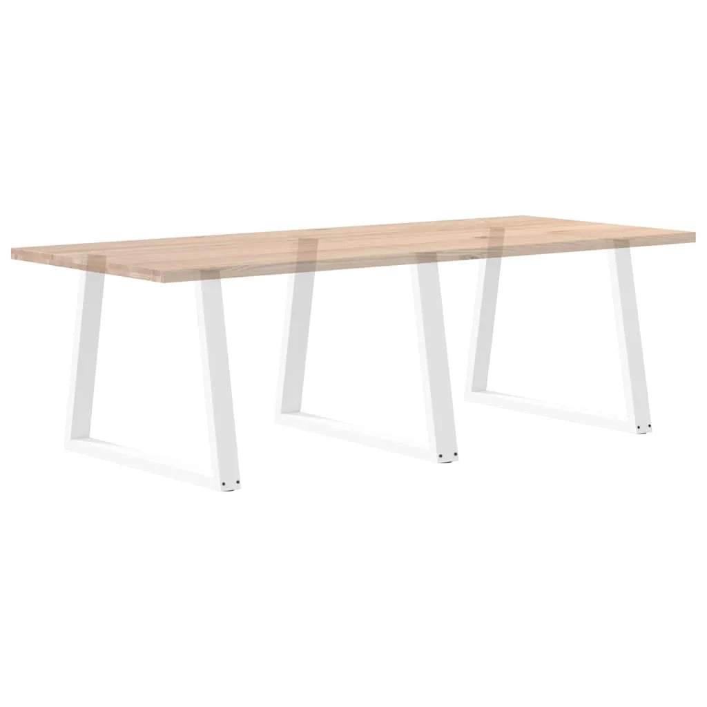 Set di 3 gambe per tavolo da pranzo a forma di V 100 x 72-73,3 cm design moderno con livello regolabile acciaio bianco 02_0056885
