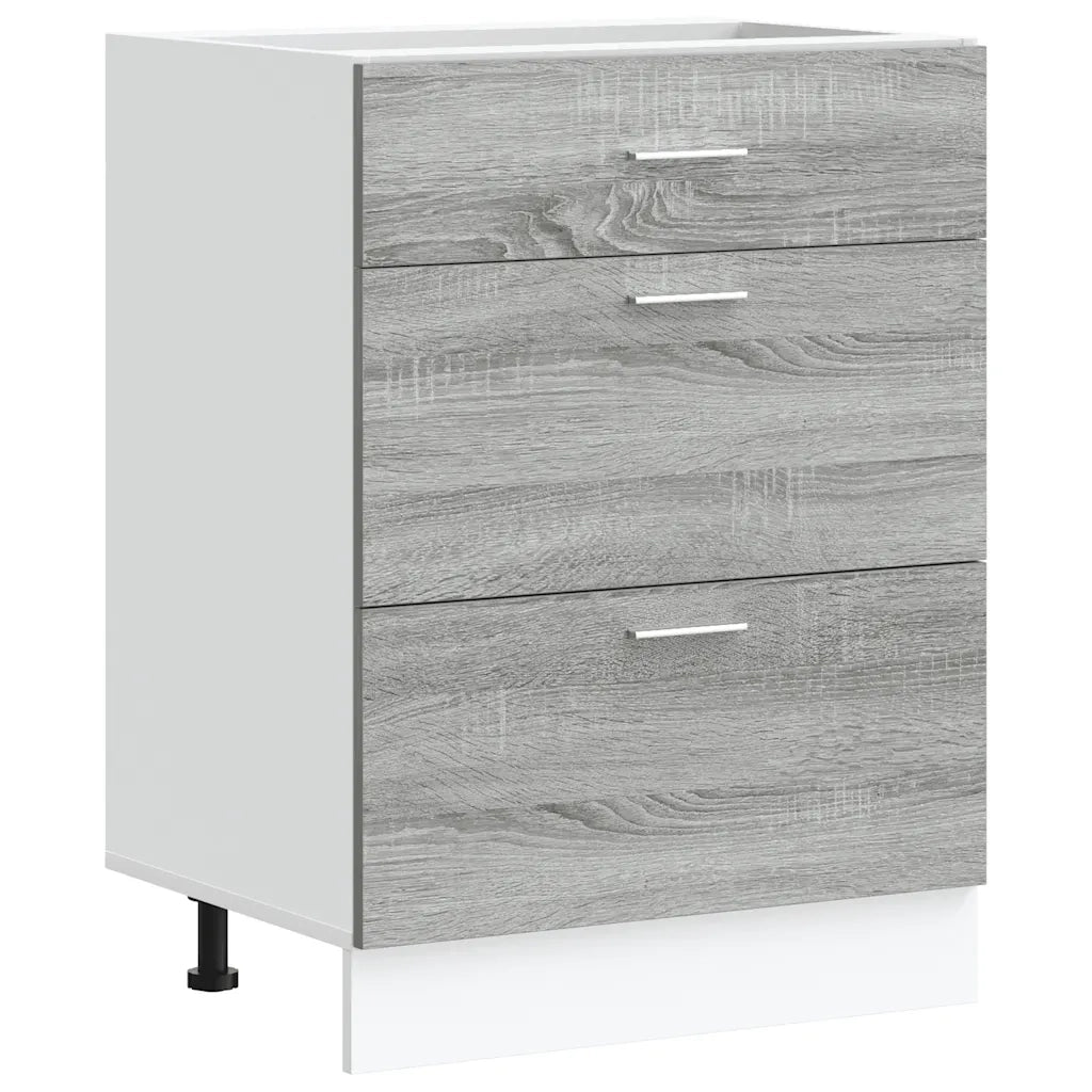Base da Cucina Â“LyonÂ” Grigio Sonoma in Legno Multistrato