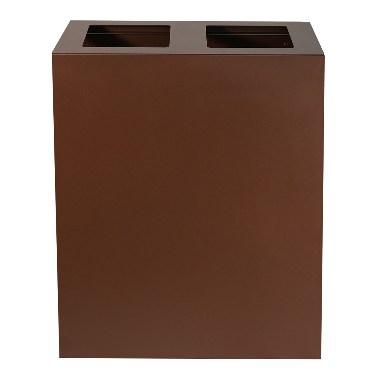 Pattumiera per Raccolta Differenziata 2 Scomparti Capacità 120 lt 60x30x80 cm in Acciaio Corten