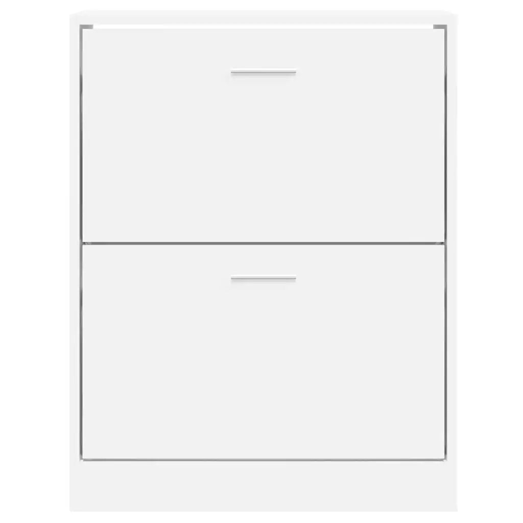 Scarpiera Bianco Lucido 63x24x81 cm in Legno Multistrato 342560