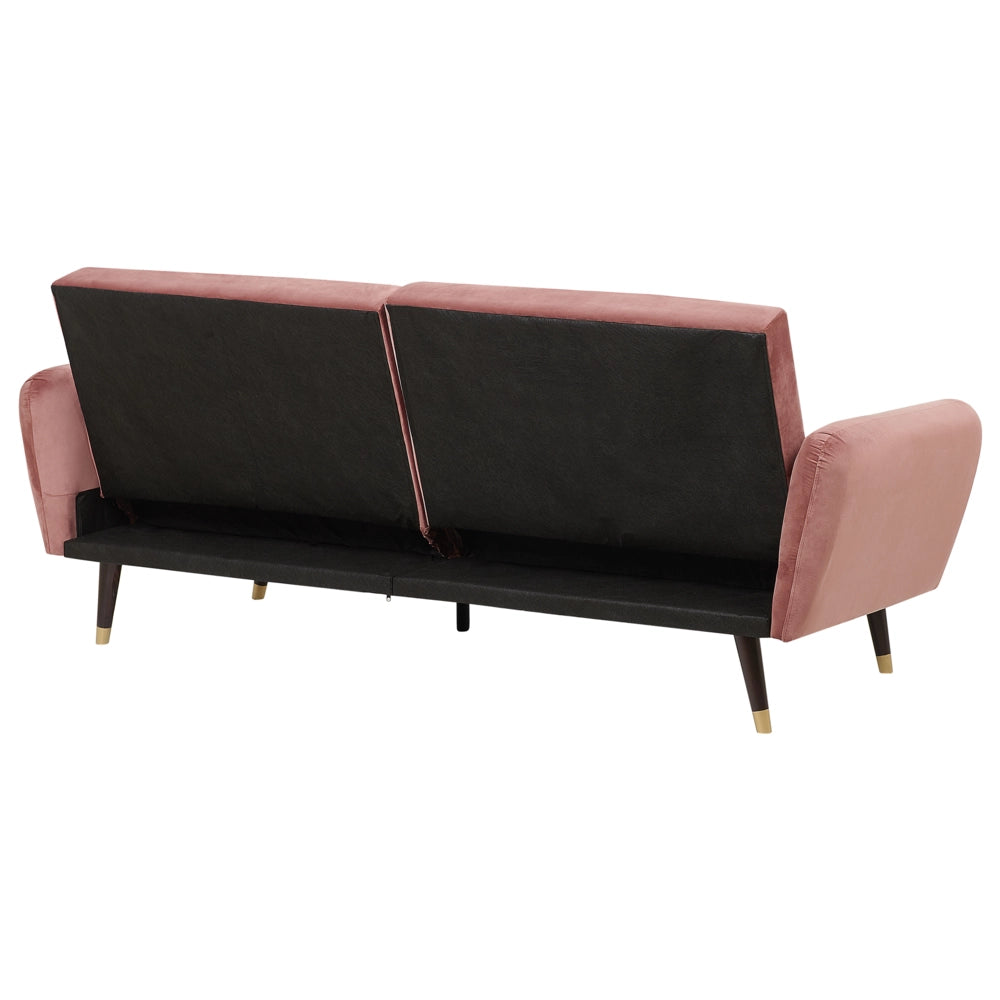 Divano letto rosa letto trasformabile in velluto tappezzeria elegante glam moderno soggiorno camera da letto