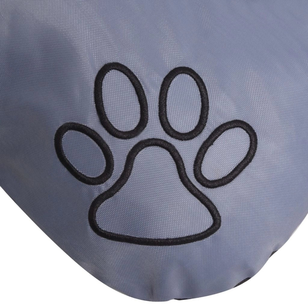Materasso grande grigio per cani cuccia/cesta per animali domestici 90 x 60 cm 02_0001591