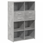Credenza | Madia | Buffet da pranzo | Armadio da pranzo Grigio Cemento 80x42,5x124 cm in Legno Multistrato