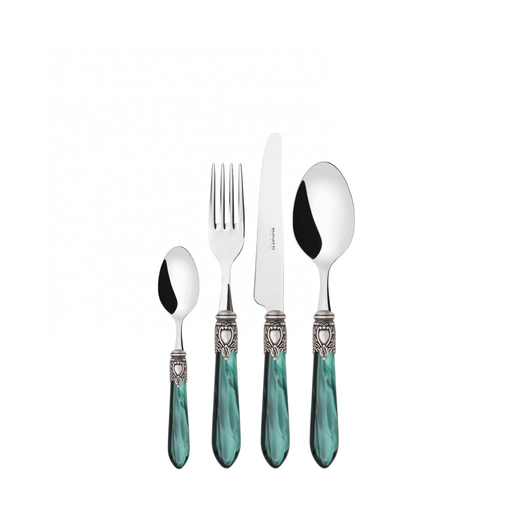 OXFORD Ghiera Argento Anticato, Posate Set 24 pz, Scatola