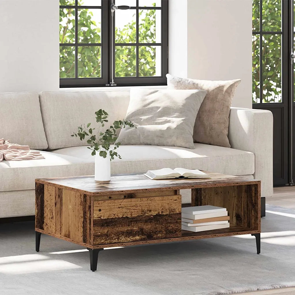 vidaXL Tavolino da salotto Legno vecchio 90 x 60 x 35 cm