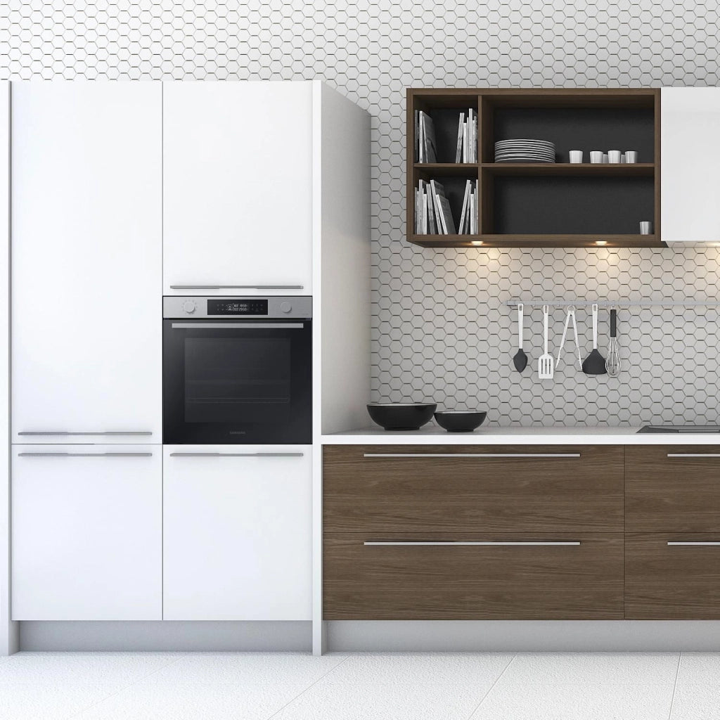 Samsung NV7B44403BS Forno Elettrico Multifunzione da incasso a Vapore Dual Cook Capacita' 76 Litri Classe Energetica A 40 Programmi Wi-Fi Nero-Acciaio Inossidabile