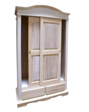 armadio 2 ante scorrevoli legno grezzo 122x59x200 (296) - Mobili 2G