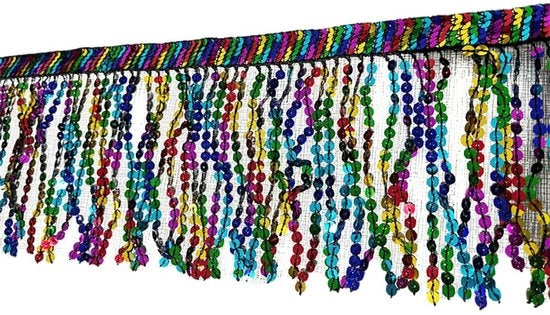 Franze 16 cm - Pailletti - Lint decorativo - Accessori per cucito - Fai da te - Costumi - Poliestere - Lint decorativo