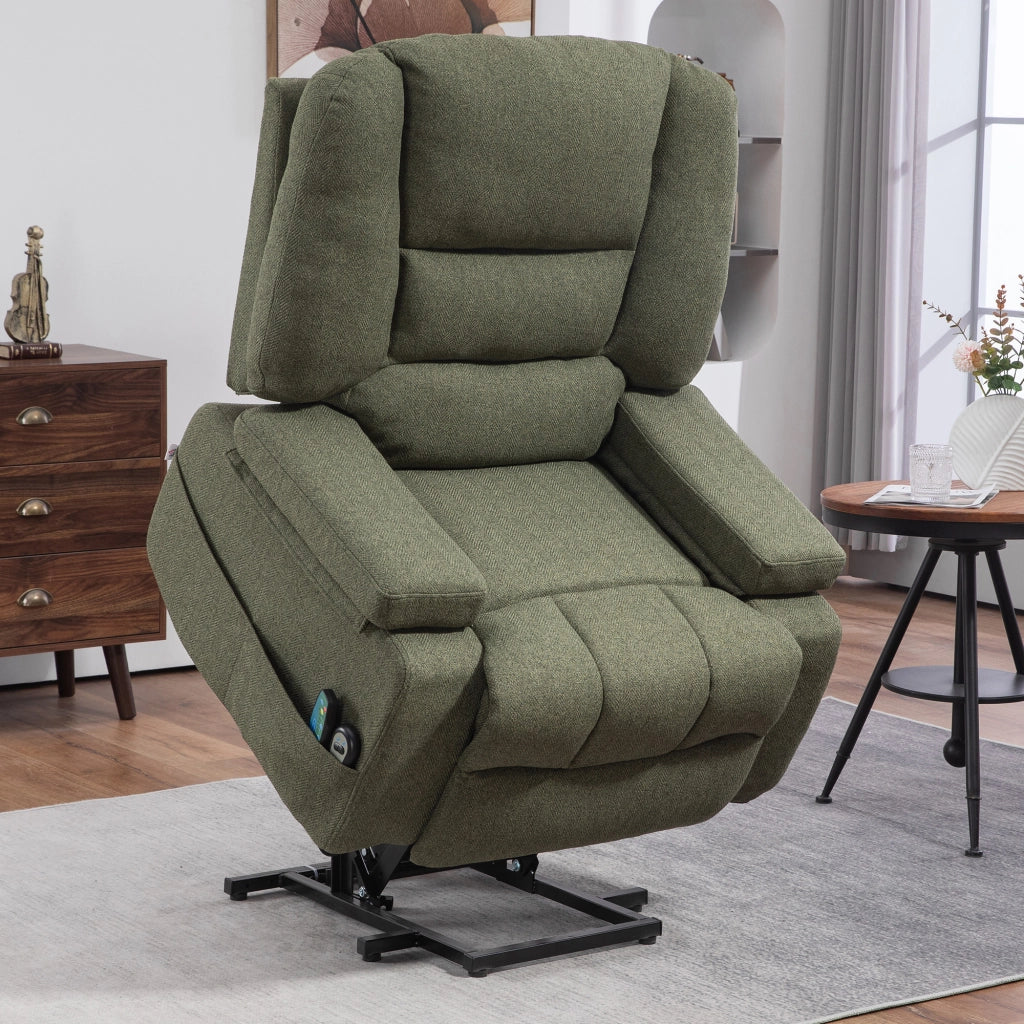 Poltrona elettrica reclinabile con massaggio e riscaldamento ¨C Minimal ¨C verde