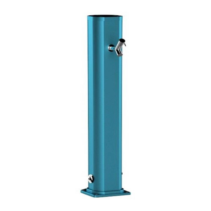 Fontana Con Lavapiedi Temporizzato In Alluminio Colore Blu Cv-A685/5012