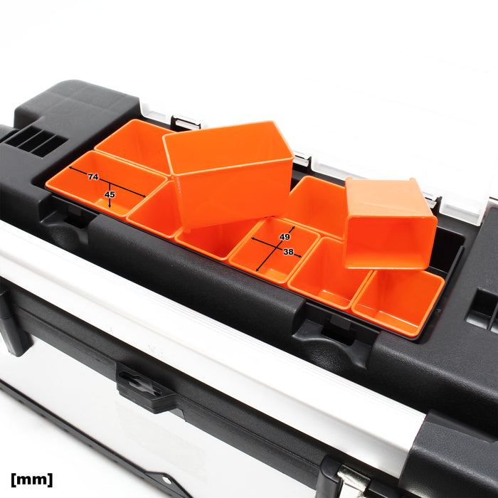 Valigetta porta attrezzi acciaio inox e plastica Cassetta portautensili con maniglia