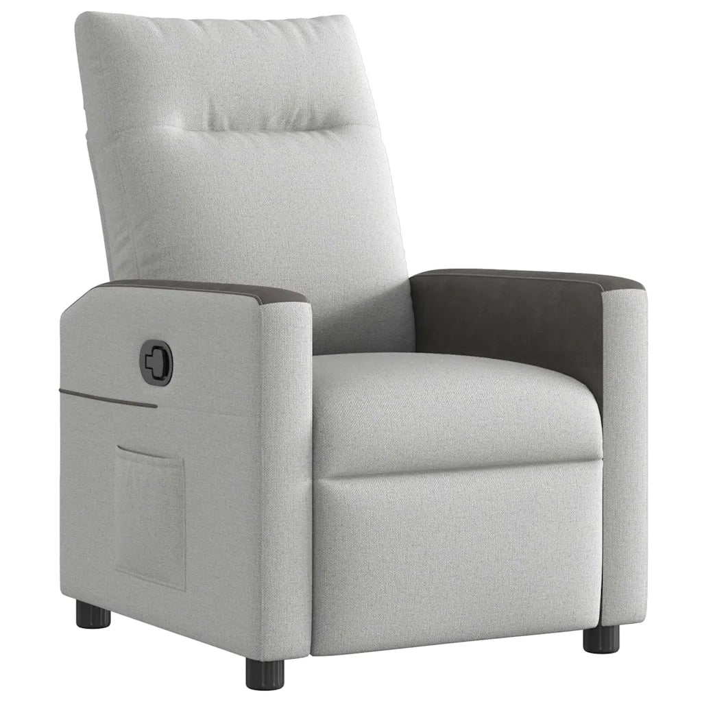 Poltrona Reclinabile in Tessuto Grigio Nuvola 4104824