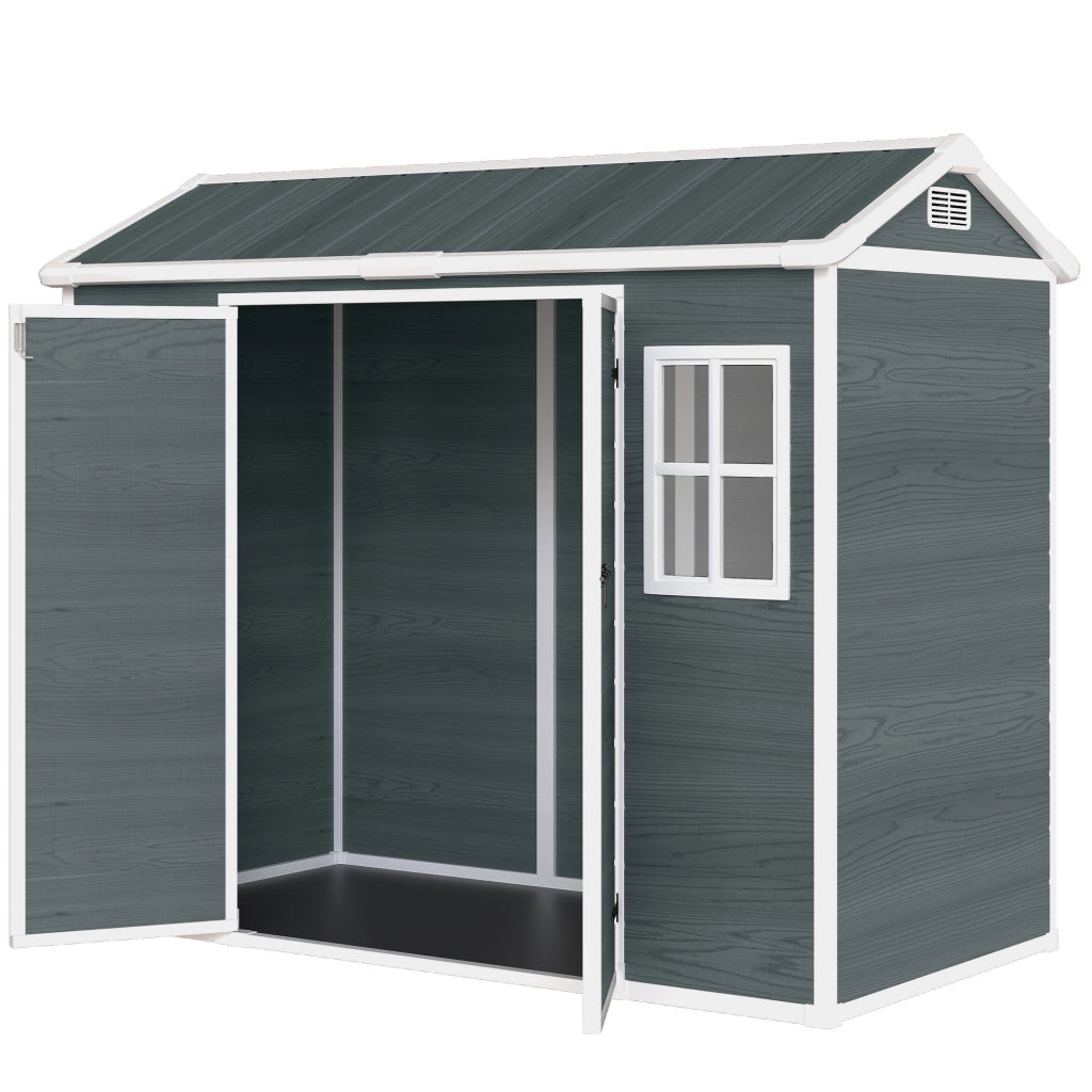 Casetta da giardino in legno ¨C zephmum ¨C effetto legno 2 finestre 2 porte