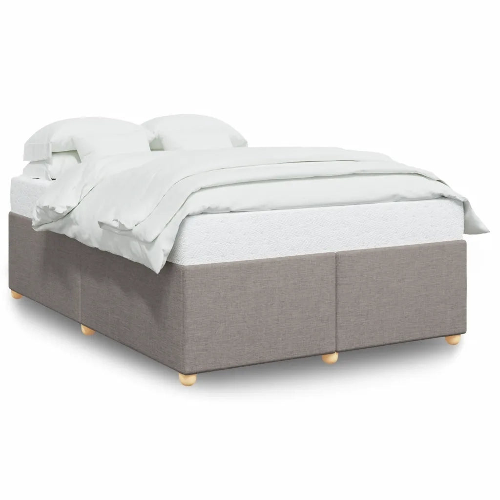 vidaXL Giroletto senza Materasso Tortora 140x190 cm in Tessuto
