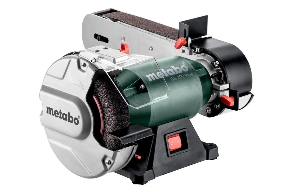 Metabo BS 200 PLUS Levigatrice Combinata a Nastro 600W 2980 rpm mola 200mm nastro 50x1000mm colore Nero Verde Grigio