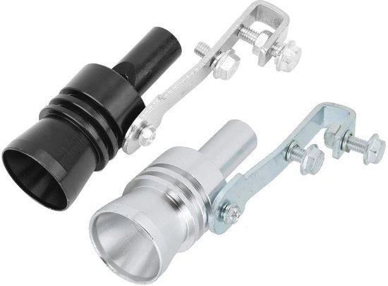 Aumentatore di Suono di Esciuto per Auto - Whistle di Suono Turbo - Realizzato in Alluminio Duraturo - Nero - Suono di Esciuto - Adatto per Veicoli - Suono di Turbo