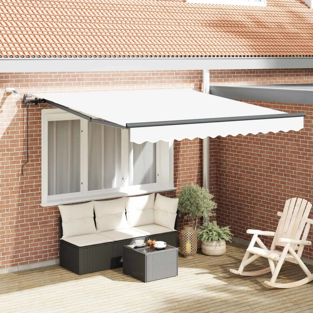 Tessuto per Tenda con Bianco 350 x 250 cm Poliestere 3330364