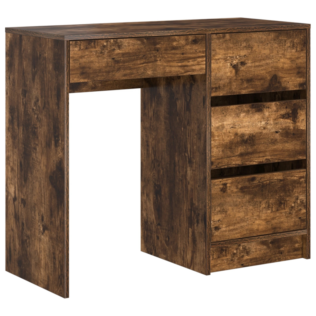 Scrivania Marrone Rovere Affumicato Legno Ingegnerizzato Media