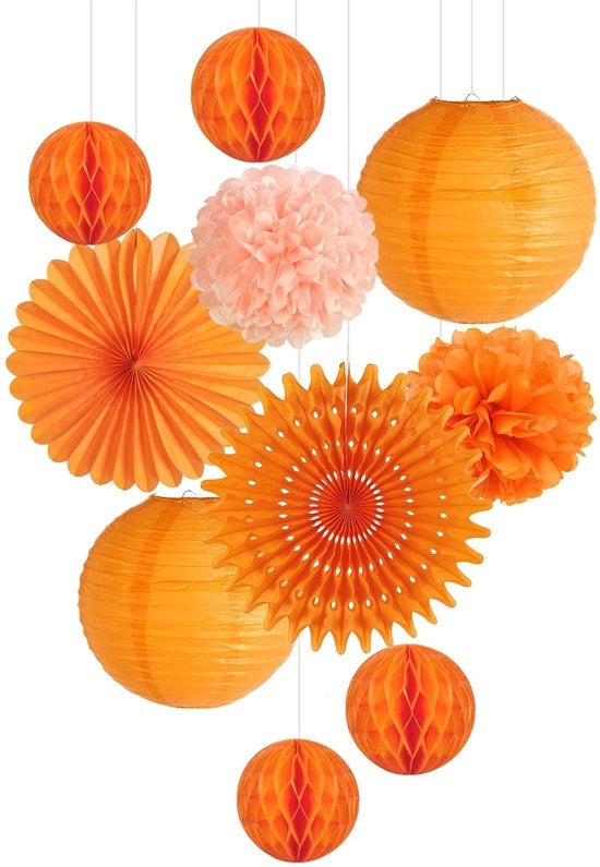 Set di 9 Lampade in Carta - Decorazione da Tavola - Decorazione da Parete - Facile da Montare - Materiale di Alta Qualità