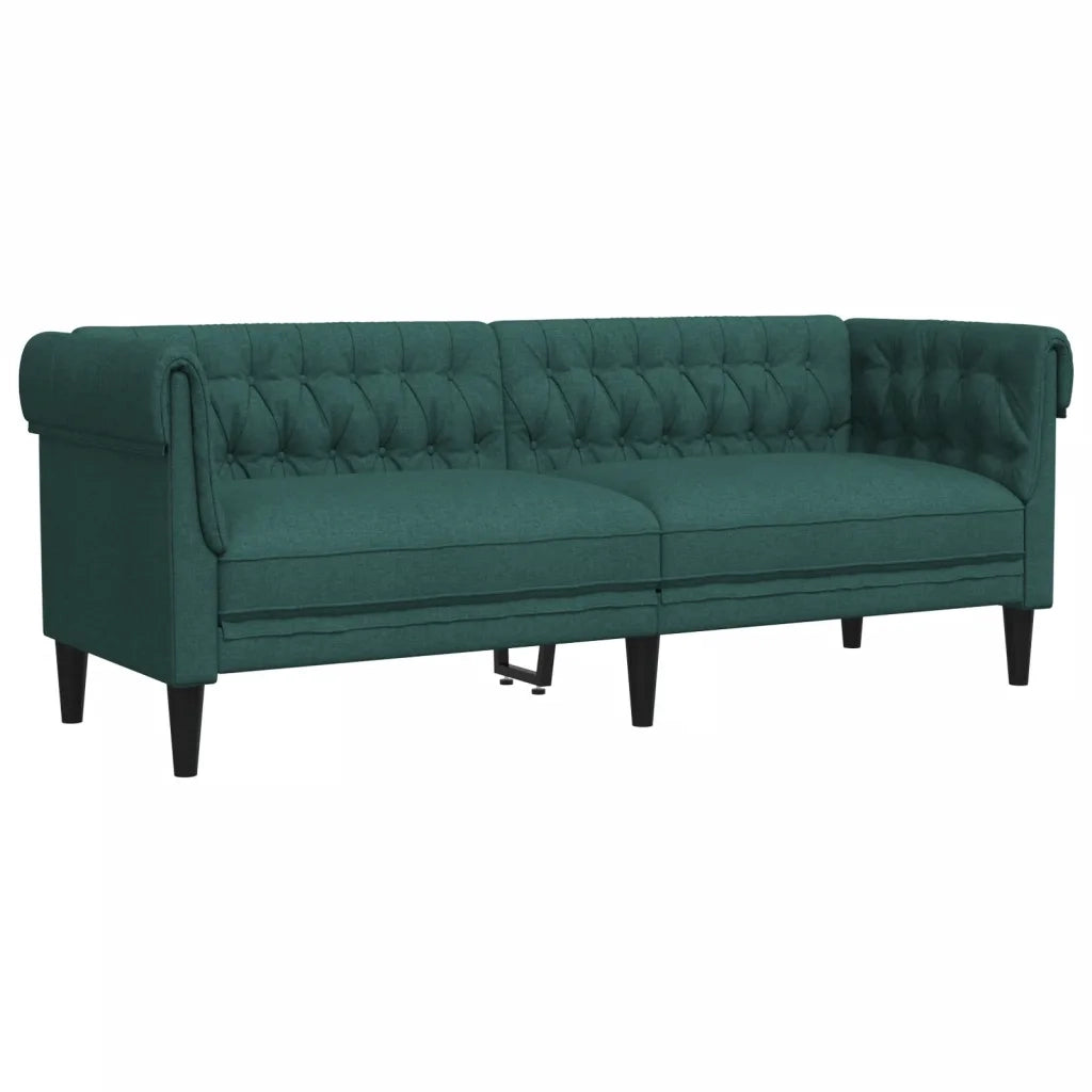 Set di Divani 2 pz Verde Scuro in Tessuto 3209204