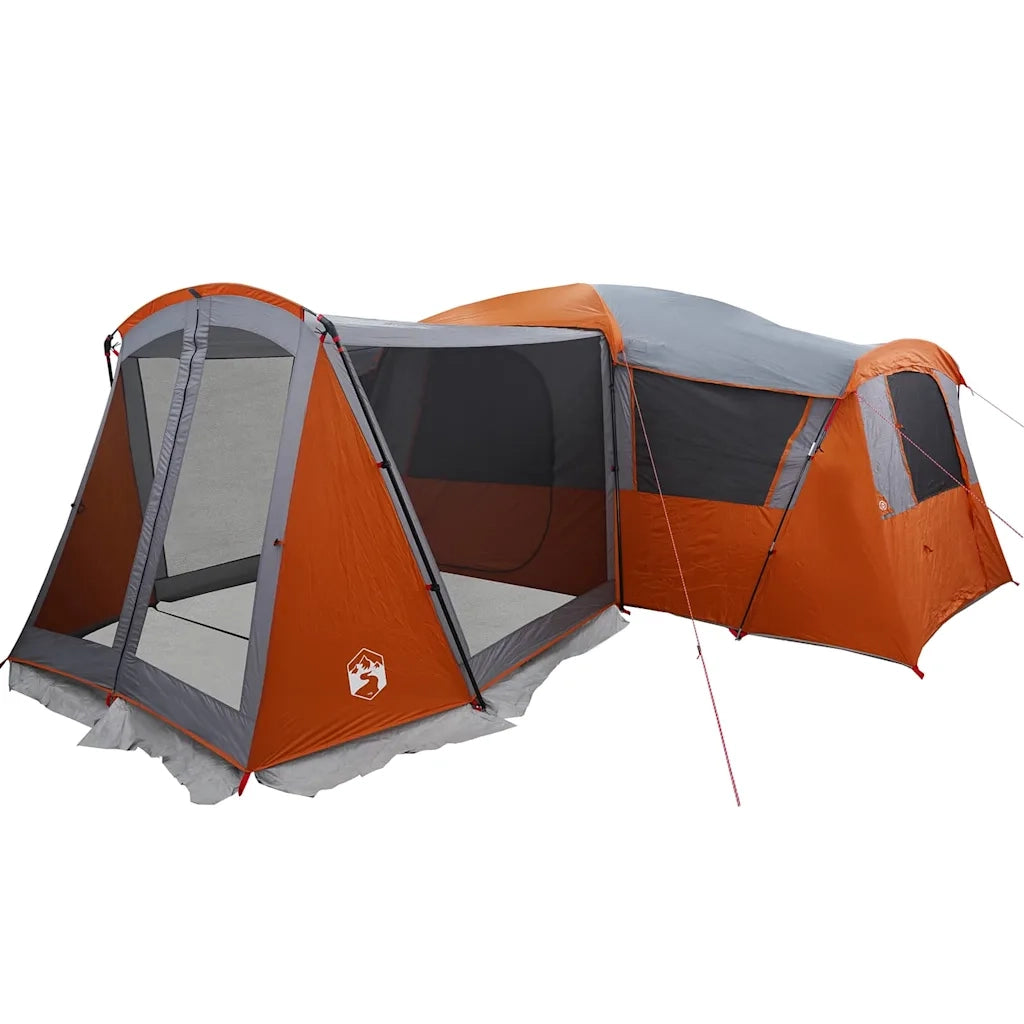 Tenda per Famiglia 20 Persone con tetto Grigio e arancione