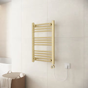Termoarredo elettrico 700x450 oro spazzolato interasse 400 | Polaris