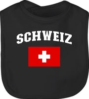 Sciarpa per Bambini - Fan Merchandise - Lettere con Bandiera Svizzera | Svizzera - Dimensione Unica - Nero - Campionato Europeo Svizzero Campionato Europeo di Calcio 2022 Germania Campionato Mondiale