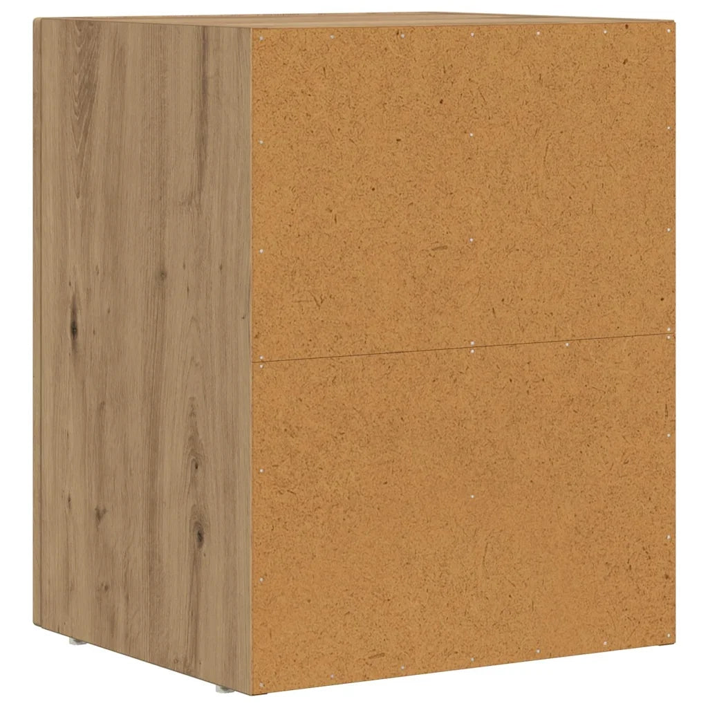 Comodino-Tavolino da notte Rovere artigianale 40 x 35 x 50 cm Legno multistrato