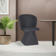 Sedia girevole Piyan in tessuto Nordic 18 colore grigio scuro set 2 pezzi