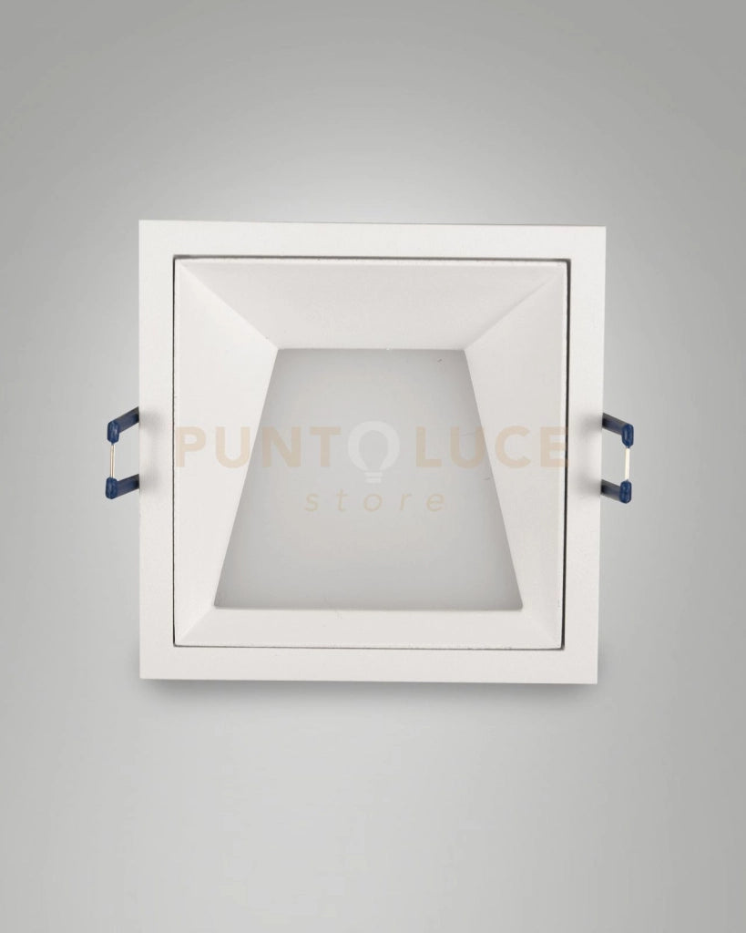 KRIS FARETTO INCASSO QUADRATO ASIMMETRICO BIANCO 3000K 930LM 8W DIMMERABILE